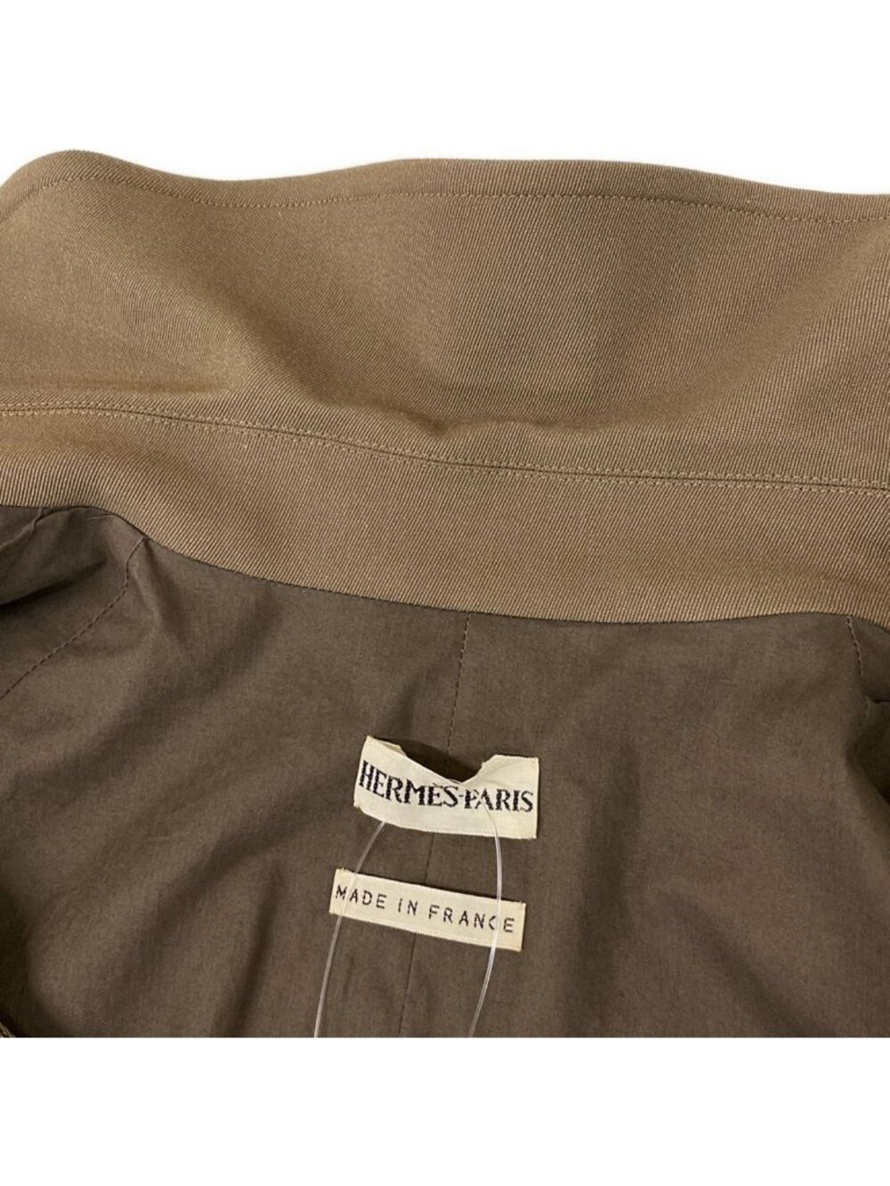 Hermes Trench Coat M Brown Martin Margiela Era Cotton - Picture 8 of 12